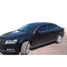 Ветровики с хромированным молдингом SD (4 шт, EU, HIC) для Volkswagen Passat B7 2012-2015 гг