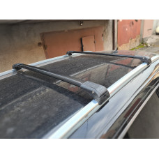 Поперечный багажник WingBar V2 (2 шт, алюминий) Черный цвет для Ауди Q7 2005-2015 гг