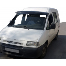 Козырек на лобовое стекло (черный глянец, 5мм) для Fiat Scudo 1996-2007 гг