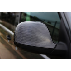 Накладки на дзеркала (2 шт, натуральний карбон) для Volkswagen Amarok 2010-2022 рр