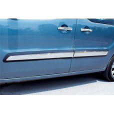 Дверные Молдинги Нержавеющая Сталь (4 шт) OmsaLine - Итальянская Нержавейка для Peugeot Partner Tepee 2008-2018 гг