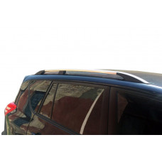 Рейлинги Хром турецкие Длинная база, пластиковые ножки для Toyota Rav 4 2006-2013 гг