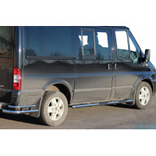 Боковые трубы BB002 (2 шт., нержавейка) 70 мм, L2 (средняя) для Ford Transit 2000-2014 гг