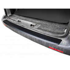 Накладка на задний бампер с загибом (ABS-пластик) Матовый для Volkswagen T5 Multivan 2003-2010 гг