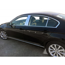 Накладки на дверные стойки из нержавеющей стали для Volkswagen Passat B8 2015-2023 гг