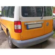 Хромированная накладка над номером (2-дверный, нержавейка) Надпись Caddy, Carmos - Турецкая Нержавеющая Сталь для Volkswagen Caddy 2010-2015 гг