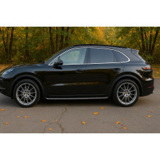 Боковые подножки пороги (2 шт., алюминий) для Porsche Cayenne 2018- гг