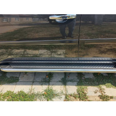 Боковые Подножки Maydos V2 (2 шт., Алюминий и Нержавейка) для Mitsubishi L200 2006-2015 гг