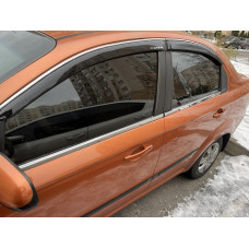 Нижние молдинги окон нержавейка (4 шт.) Седан для Chevrolet Aveo T250 2005-2011 гг