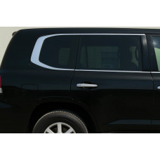 Полный комплект окантовки окон дизайн LC300 (нержавейка) для Toyota Land Cruiser 200 2007-2021 гг