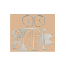 Накладки на панель (Meric, 2001-2025) Алюміній для Peugeot 206 рр