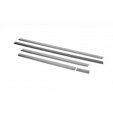 Молдинги на двери (Нержавейка, Черный Хром) Короткая База, OmsaLine - Итальянская Нержавейка для Volkswagen T5 Multivan 2003-2010 гг