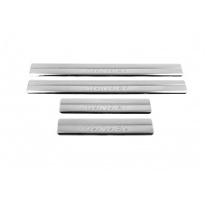 Накладки на пороги OmsaLine (4 шт, нержавейка) для Ford Mondeo 2000-2007 гг