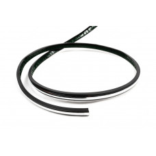 Черный молдинг с хромированной вставкой на метраж sal32 (1 метр, 13.5 мм)