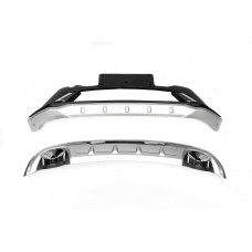 Накладки на передний и задний бампер 2015-2019 V4 (пластик) для Kia Sportage