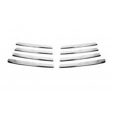 Хром накладки на решетку Косой капот (8 шт., нерж. сталь) Carmos - Турецкая Нержавеющая Сталь для Volkswagen T4 Transporter 1990-2003 гг