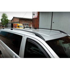 Черные рейлинги CAN Оригинальный дизайн (металлические ножки) Короткая База (SHORT) для Mercedes Vito/V-class W447 2014- гг