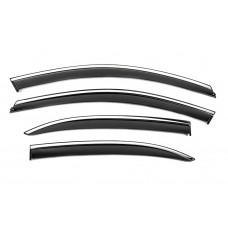 Ветровики с хромированным молдингом Niken Luxury (EU, 4 шт) для Volkswagen Jetta 2011-2018 гг