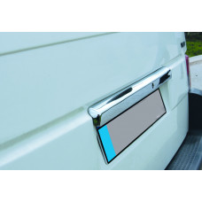 Накладка из нержавейки над номером Задняя дверь, Carmos - Турецкая сталь для Volkswagen T4 Caravelle/Multivan 1990-2003 гг