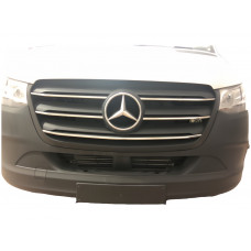 Хром Накладки на Решетку (5 шт, Нержавеющая Сталь) OmsaLine - Итальянская Нержавейка для Mercedes Sprinter W907/W910 2018- гг