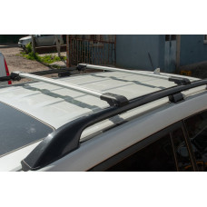 Поперечний багажник на звичайні рейлінги WingBar V1 (з ключем) до 110 см, Сірий для Chery Tiggo 1