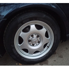 Колпачки на диски 70/75 мм с кольцом (4 шт, серые) для Mercedes