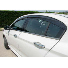 Нижние молдинги стекол темный хром нержавейка Седан/Хэтчбек (4 шт.) для Fiat Tipo 2016- гг