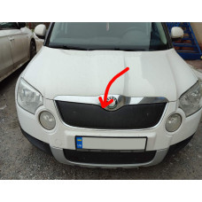 Зимняя накладка на решетку радиатора (верхняя, 2009-2013) Матовый для Skoda Yeti