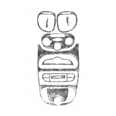 Накладки на панель (Meric, 2001-2025) Титан для Peugeot 206 рр