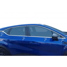 Окантовка окон Нержавейка (8 шт) для Renault Captur 2019- гг
