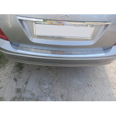 Накладка на задний бампер (SW, глянец, нержавейка) для Mercedes C-class W204 2007-2015 гг