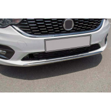 Накладка на передний бампер OmsaLine (2016-2020, нержавейка) для Fiat Tipo 2016- гг
