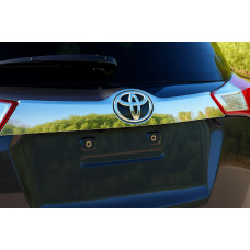 Хромированная накладка над номером бампер Libao 2013-2016 нержавейка для Toyota Rav 4