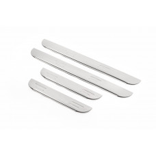 Накладки на пороги OmsaLine (4 шт, нержавейка) для Toyota Rav 4 2006-2013 гг