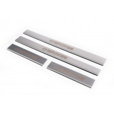 Накладки на пороги Carmos V1 (4 шт, нержавейка) для Jeep Cherokee/Liberty 2007-2013 гг