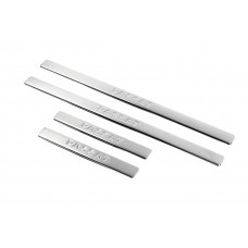 Накладки на пороги OmsaLine тип 2 (4 шт, нержавейка) для Volkswagen Passat B6 2006-2012 гг