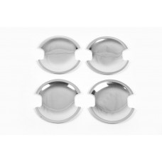 Хромированные подложки под ручки 4 штуки. Carmos - турецкая сталь для Volkswagen Touran 2003-2010 гг