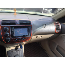 Декор панели Темное дерево для Honda Civic Sedan VII 2001-2006 гг