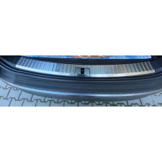 Накладка на задний порог OmsaLine нержавейка для Skoda Kodiaq 2016-2023 гг