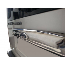 Хром планка над номером (установка на рідну, нерж.) OmsaLine - Італійська нержавійка для Ford Connect 2010-2013 рр