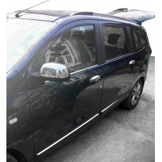 Накладки на дзеркала (2 шт., нерж.) OmsaLine - Італійська нержавійка для Dacia Lodgy 2012-2022 рр