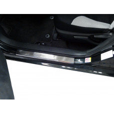 Накладки на пороги VIP нержавейка (4 шт) для Toyota Corolla 2013-2019 гг