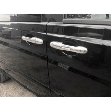 Накладки на дверные ручки из нержавеющей стали 3 штуки, OmsaLine - Итальянская Нержавейка для Mercedes Vito W639 2004-2014 гг