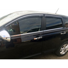 Наружные Окантовки Окон Нержавеющая Сталь (4 шт) Стандартная база, Carmos - Турецкая сталь для Nissan Qashqai 2007-2010 гг