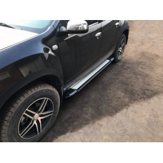 Боковые Подножки Rainbow (2 шт., Алюминий) для Renault Duster 2008-2017 гг