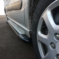 Боковые Подножки Rainbow (2 шт., Алюминий) Короткая База для Citroen Jumpy 2007-2017 гг