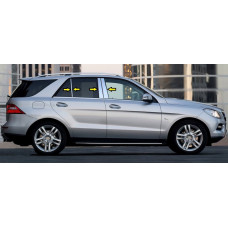 Молдинг дверних стійок (6 шт, нерж) для Mercedes GLE/ML сlass W166 2011-2018 рр