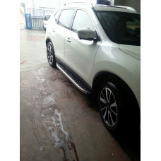 Боковые Подножки BlackLine (2 шт, Алюминий) для Nissan X-trail T32/Rogue 2014-2021 гг