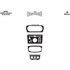 Накладки на Панель Приборов Карбон для Opel Corsa C 2000-2006 гг