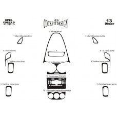 Накладки на Панель Приборов Дерево для Opel Corsa D 2007-2014 гг